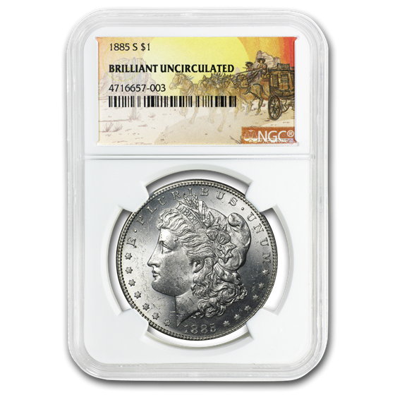 1885-S Stage Coach Morgan Dollar BU NGC 1885-S Stage Coach Morgan Dollar BU NGC